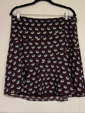 Loft Fashion Plum Floral Circle Skirt